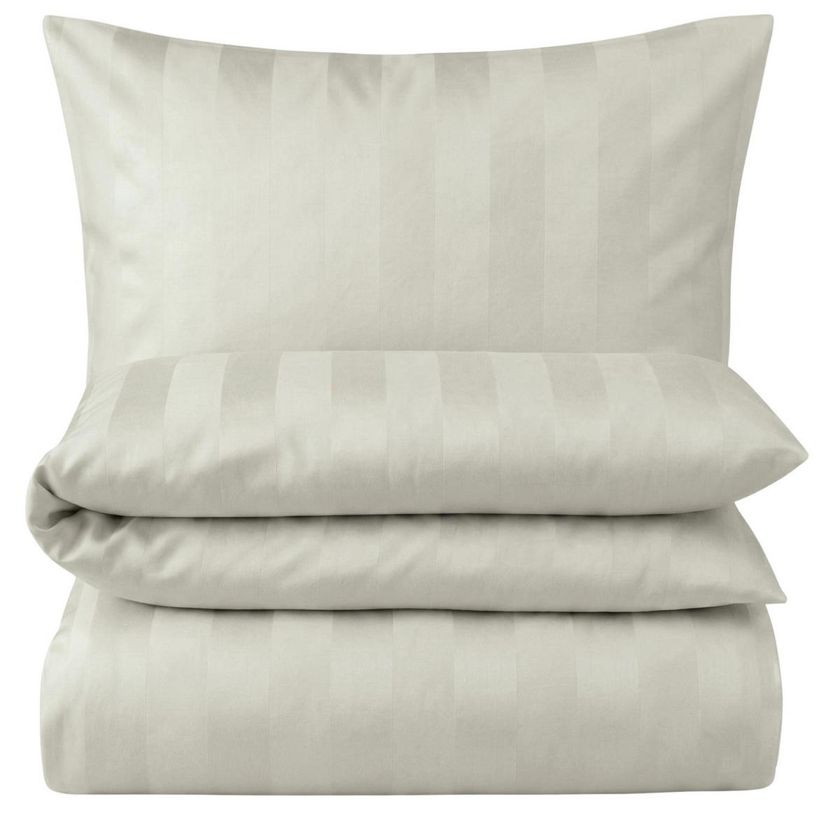 DAMAST-BETTWÄSCHE 135x200 Sand gestreift Bettbezug aus 100% Baumwolle - Made in Germany - Sandfarben, Textil (135/200cm) - Carpe Sonno