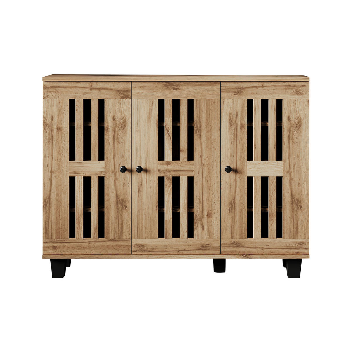 SIDEBOARD aus Spanplatte 120x32x92cm in Natural Wood - Naturfarben, Holzwerkstoff (120/92/32cm) - Modfu
