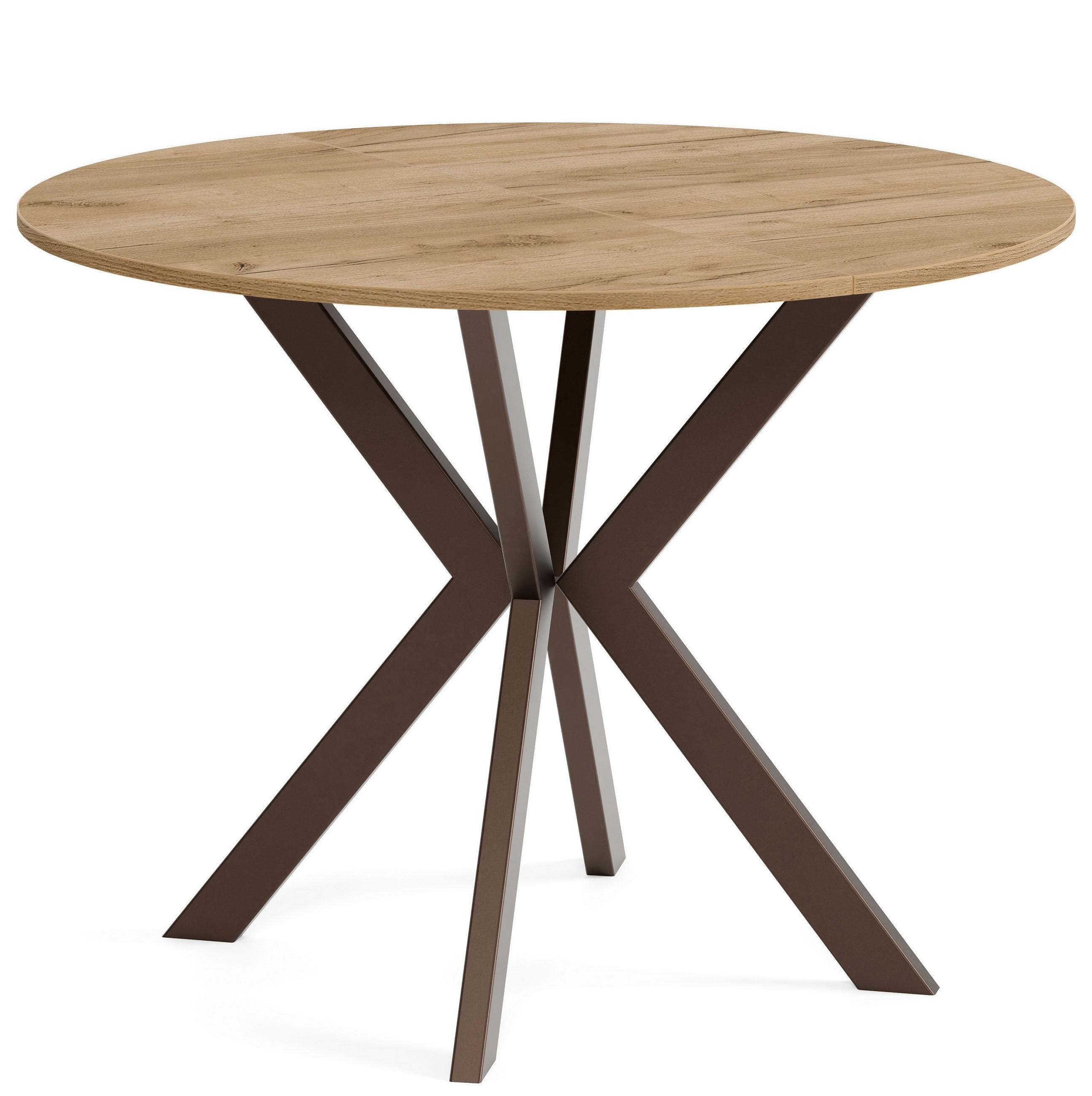 TISCH Braun EWA Ausziehbar - Goldfarben/Braun, Holzwerkstoff (100/100/76cm) - Sepro Meble