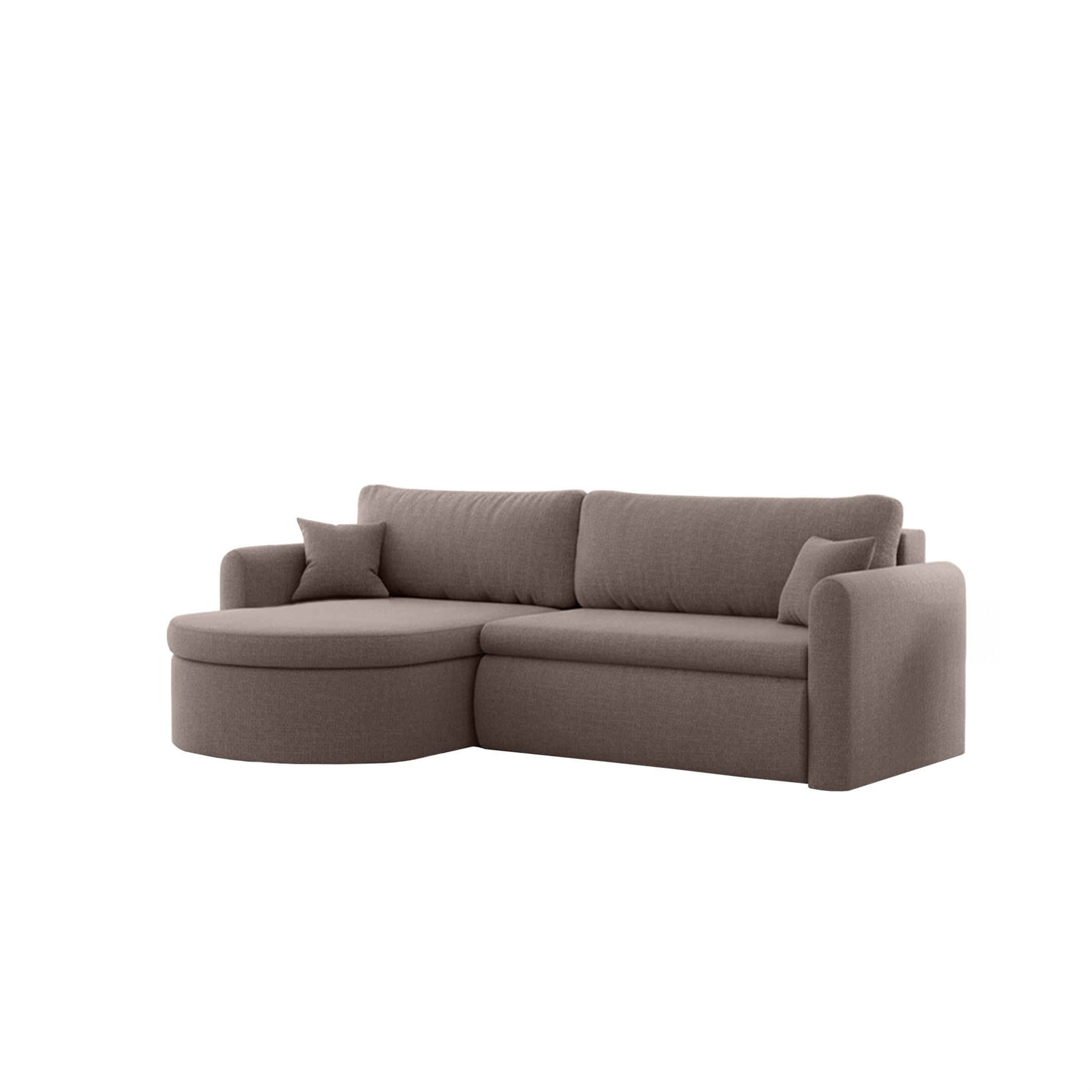 ECKSOFA Feliz In Faro - Braun, Holzwerkstoff/Textil (160/250cm) - Fun Möbel