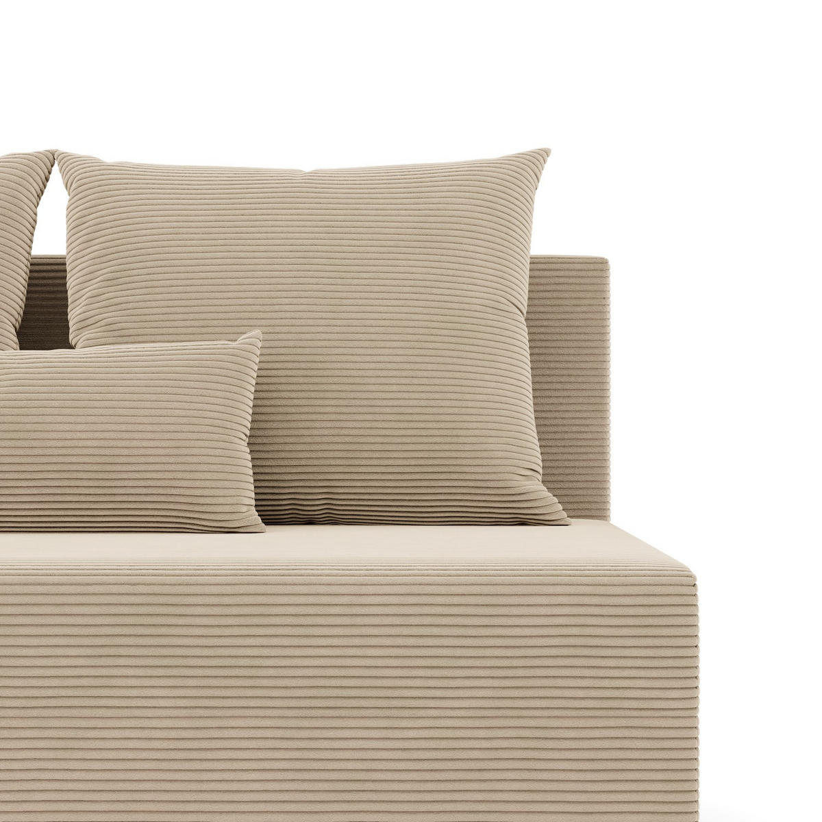 SOFA 3-SITZER MIT SCHLAFFUNKTION FERMO Beige - Beige, Textil (92/95/191cm) - Mebligo