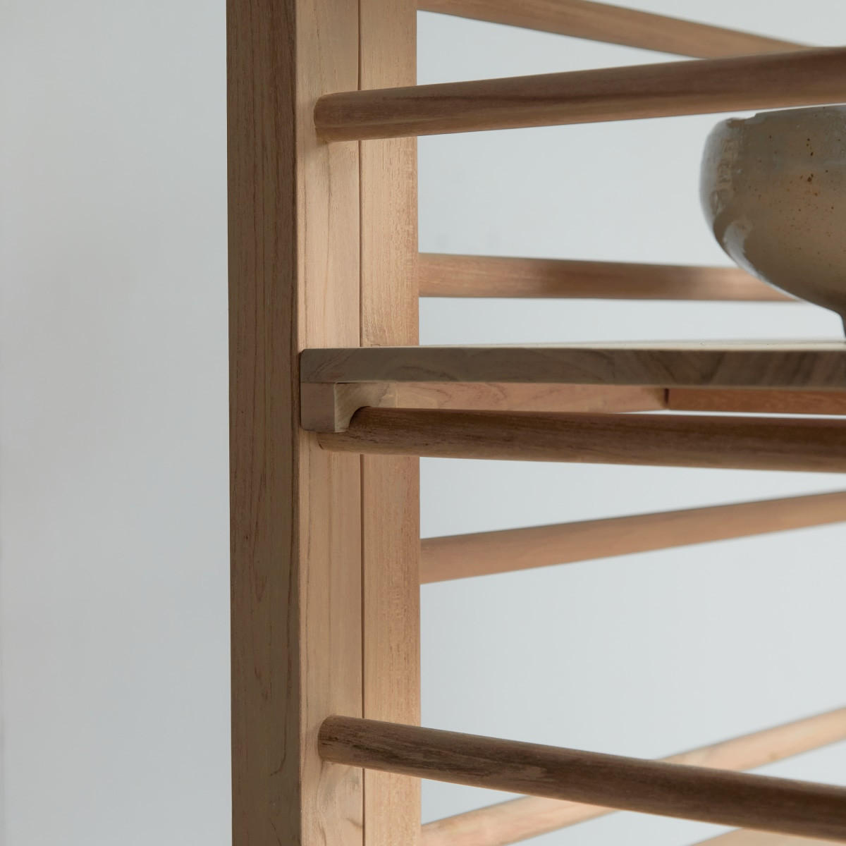 BÜCHERREGAL Sera Natur aus Teak - Naturfarben, Holz (80/115/40cm) - Tikamoon