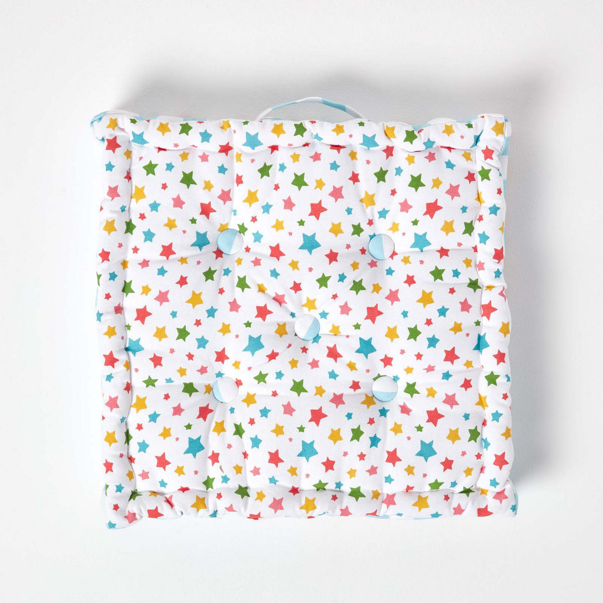 SITZKISSEN Sterne bunt 40/40/8 cm - Multicolor, Textil (40/40/8cm) - Homescapes