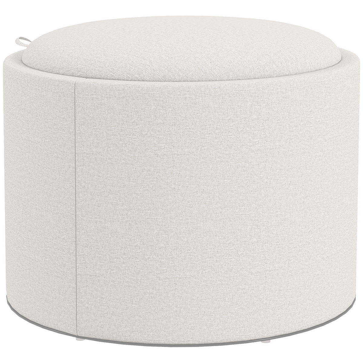 OTTOMANE Runder Sitzhocker Polsterhocker mit Stauraum, Klappdeckel, Creme - Creme, Textil (56/42/56cm) - HOMCOM