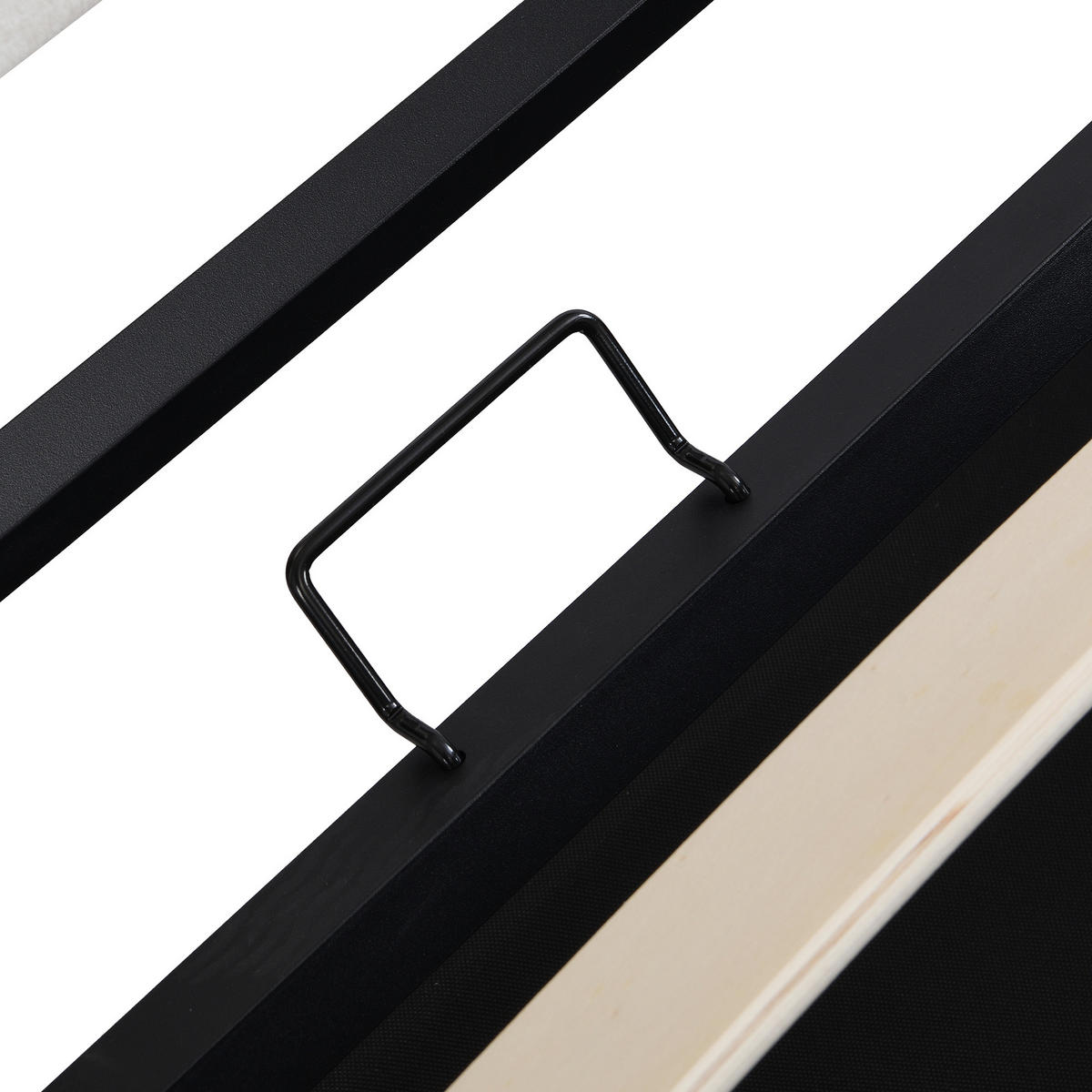 POLSTERBETT 140x200 Baumwolle Leinen Hydraulik Nieten - Grau, Naturmaterialien - FLIEKS