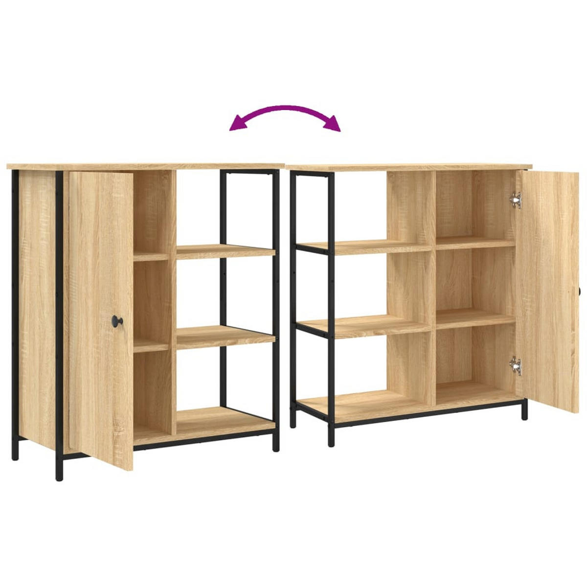 SIDEBOARD Sonoma-Eiche 70/30/80 Cm Holzwerkstoff - Braun, Holzwerkstoff (70/80/30cm) - vidaXL