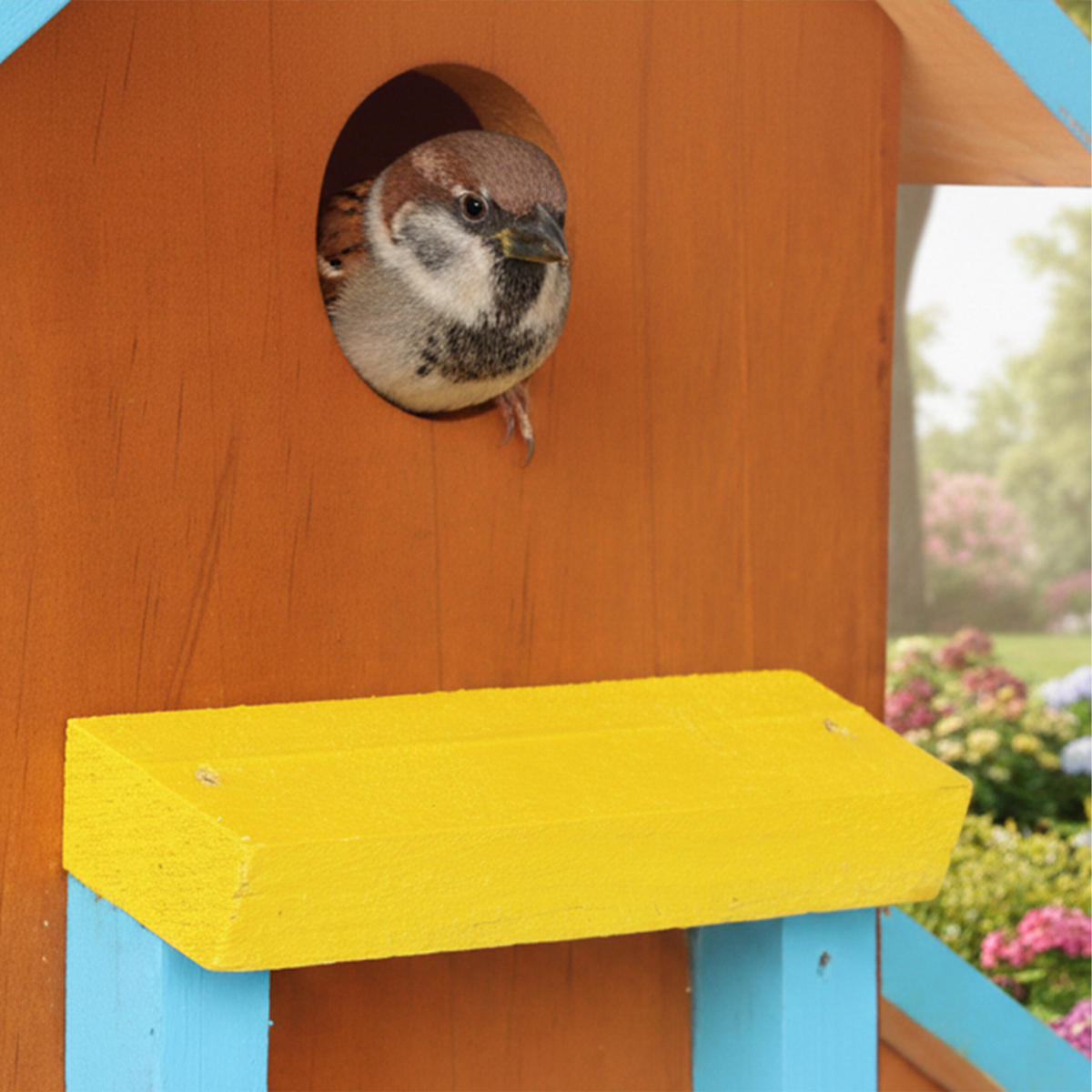 KRMÍTKO - různobarevná, dřevo (32.5/30.5/19cm) - Relaxdays