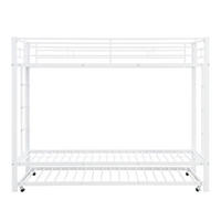 ETAGENBETT Eisen 90/200 cm Weiß - Weiß, Metall - Raumix