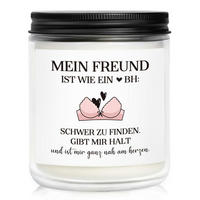 DUFTKERZE im Glas Wildapfelduft 35h Brenndauer - Rosa, Paraffin (8.8cm)