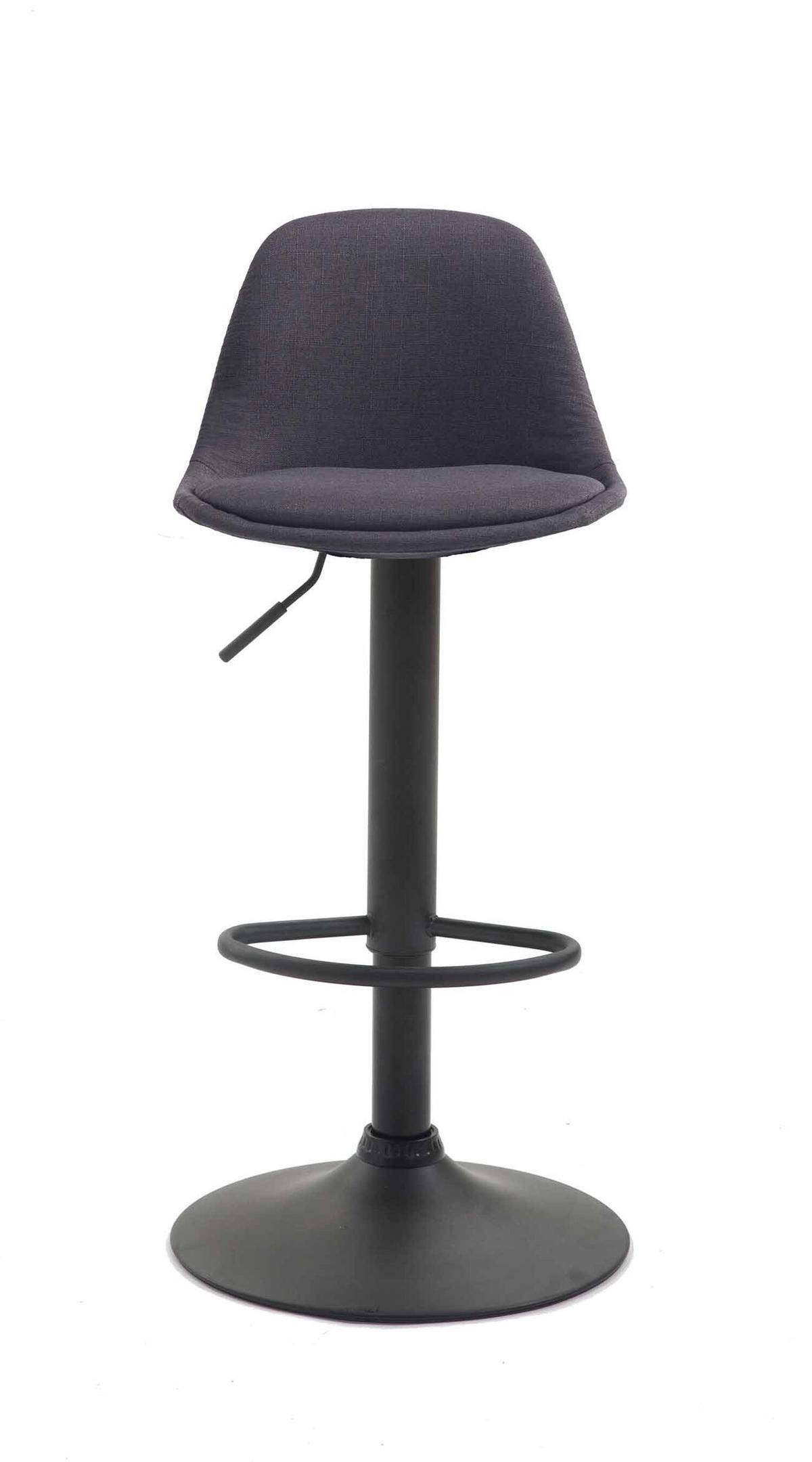 BARHOCKER Kilian, Gestell schwarz, Stoff Dunkelgrau - Dunkelgrau/Schwarz, Textil/Metall (39/100/43cm) - TPFLiving