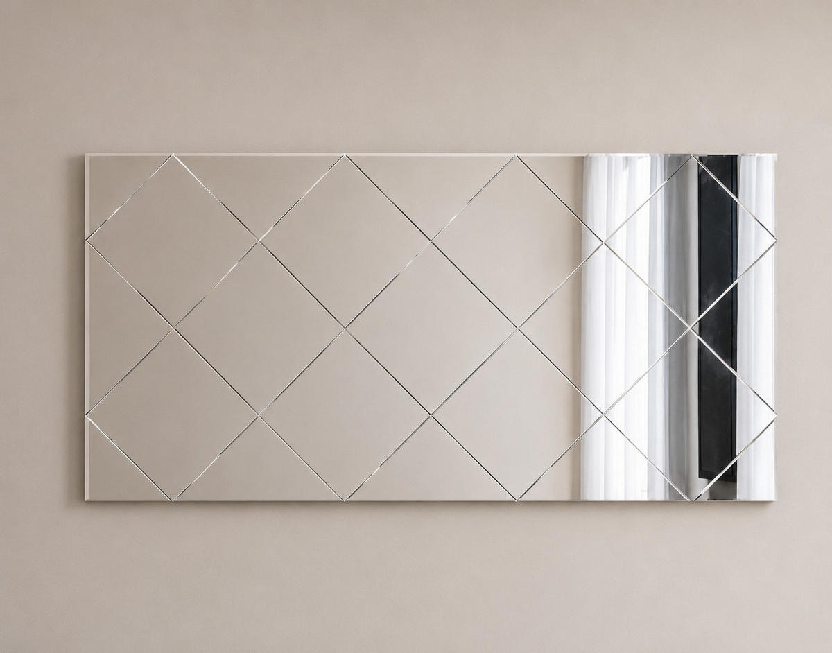 SPIEGEL Divinity Karo Design 60x120cm - Transparent, Holzwerkstoff (120/60/2.2cm) - moebel17