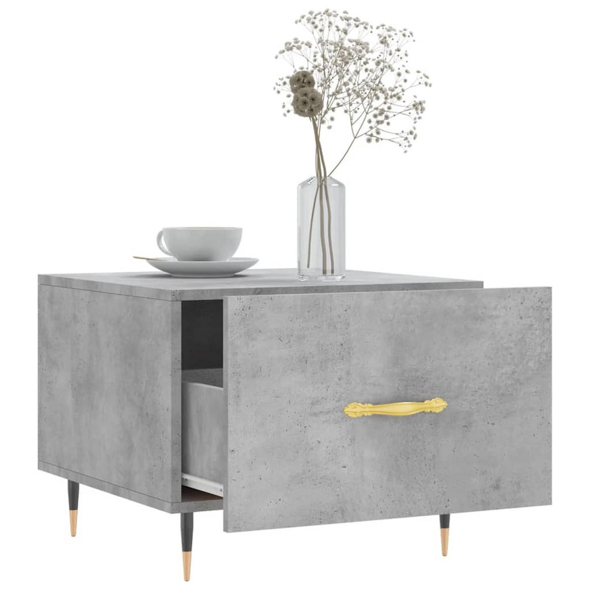 COUCHTISCH Betongrau 50x50x40 cm Holzwerkstoff - Grau, Holzwerkstoff (50/50/40cm) - furnicato
