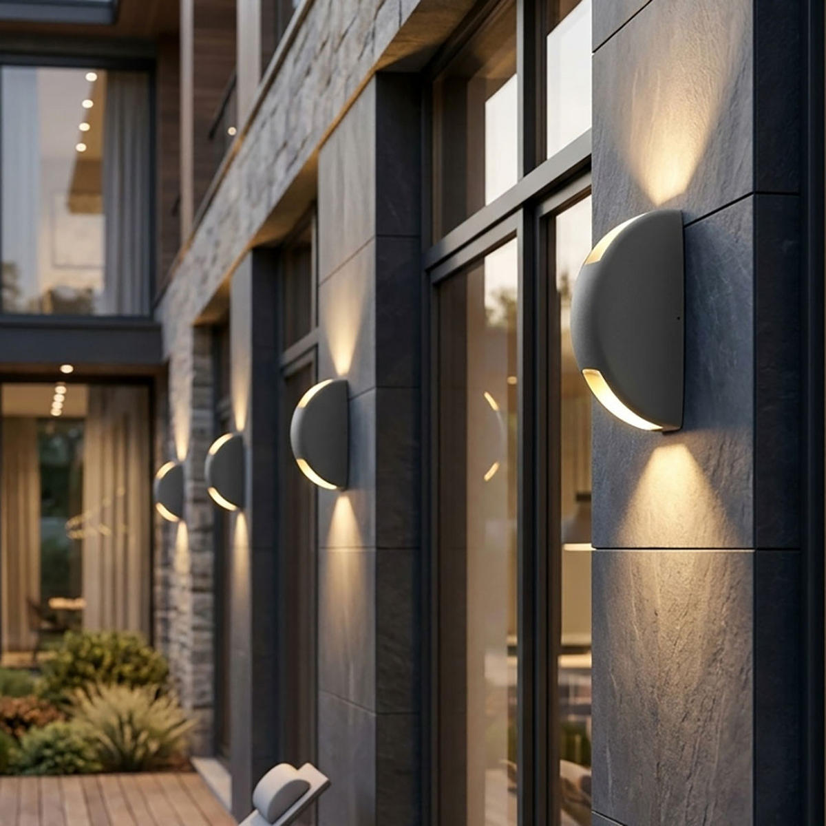 LED AUSSEN-WANDLEUCHTE Grau Metall - Grau, Glas (4.3/20/10cm)