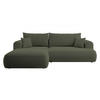 ECKSOFA Ovo Olivgrün Velours - Schwarz/Olivgrün, Kunststoff/Textil (260/165cm) - Selsey