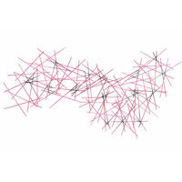 WANDDEKO Pink 111/64 cm - Pink, Metall (4.21/64/3cm) - KUNSTLOFT