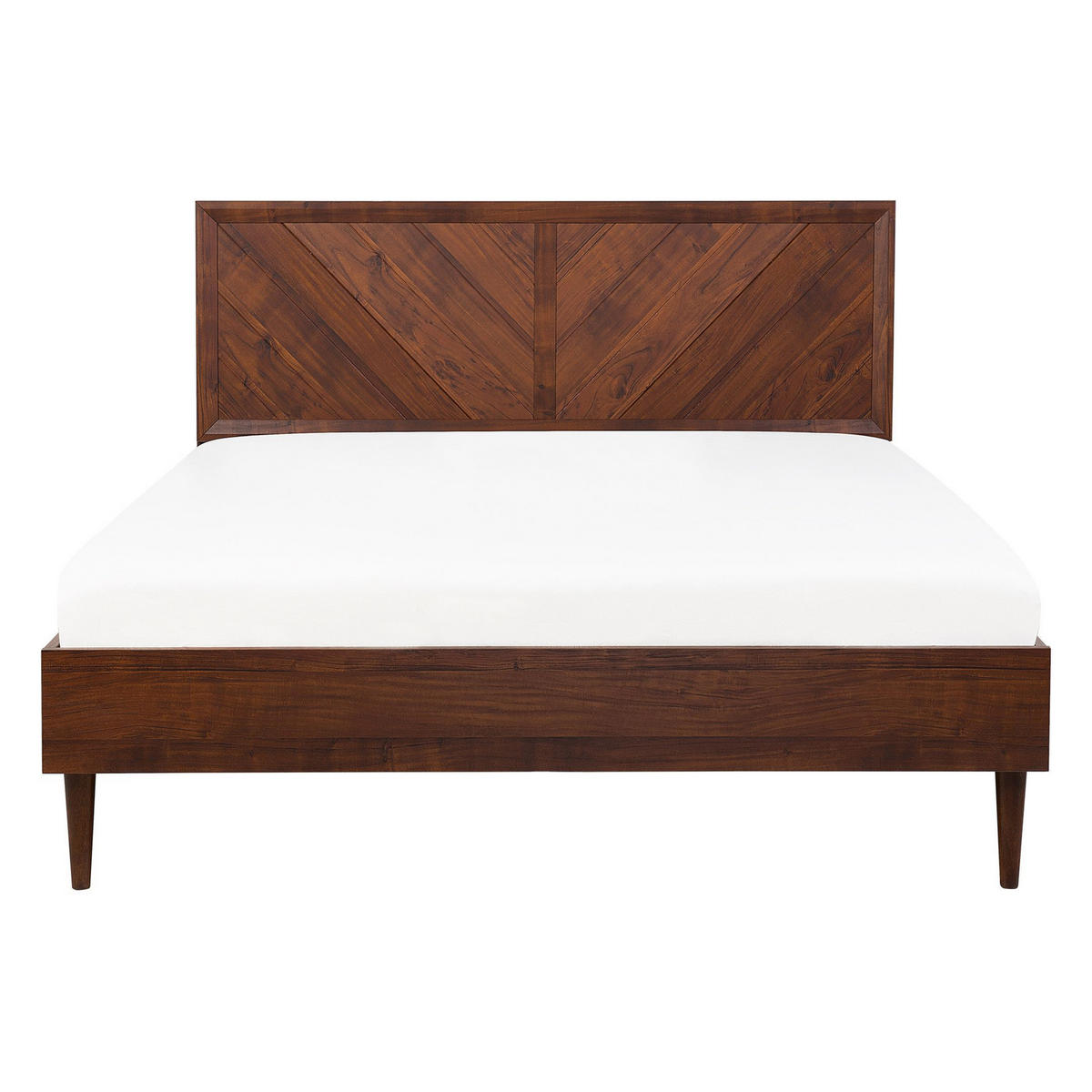 BETT 140/200cm Dunkler Holzfarbton Mialet - Dunkelbraun, Holzwerkstoff (140/200cm) - Beliani
