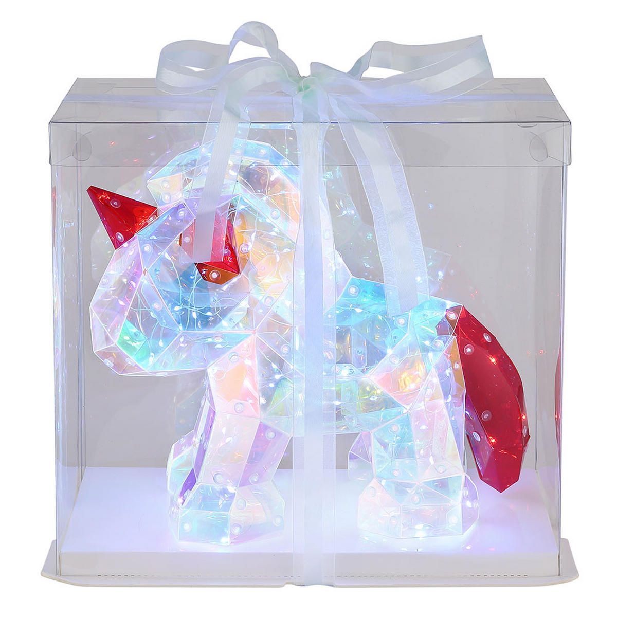 LED TISCHLEUCHTE Klar Kristalleffekt USB-Anschluss - Klar, Kunststoff (30/14/26cm) - Globo Lighting