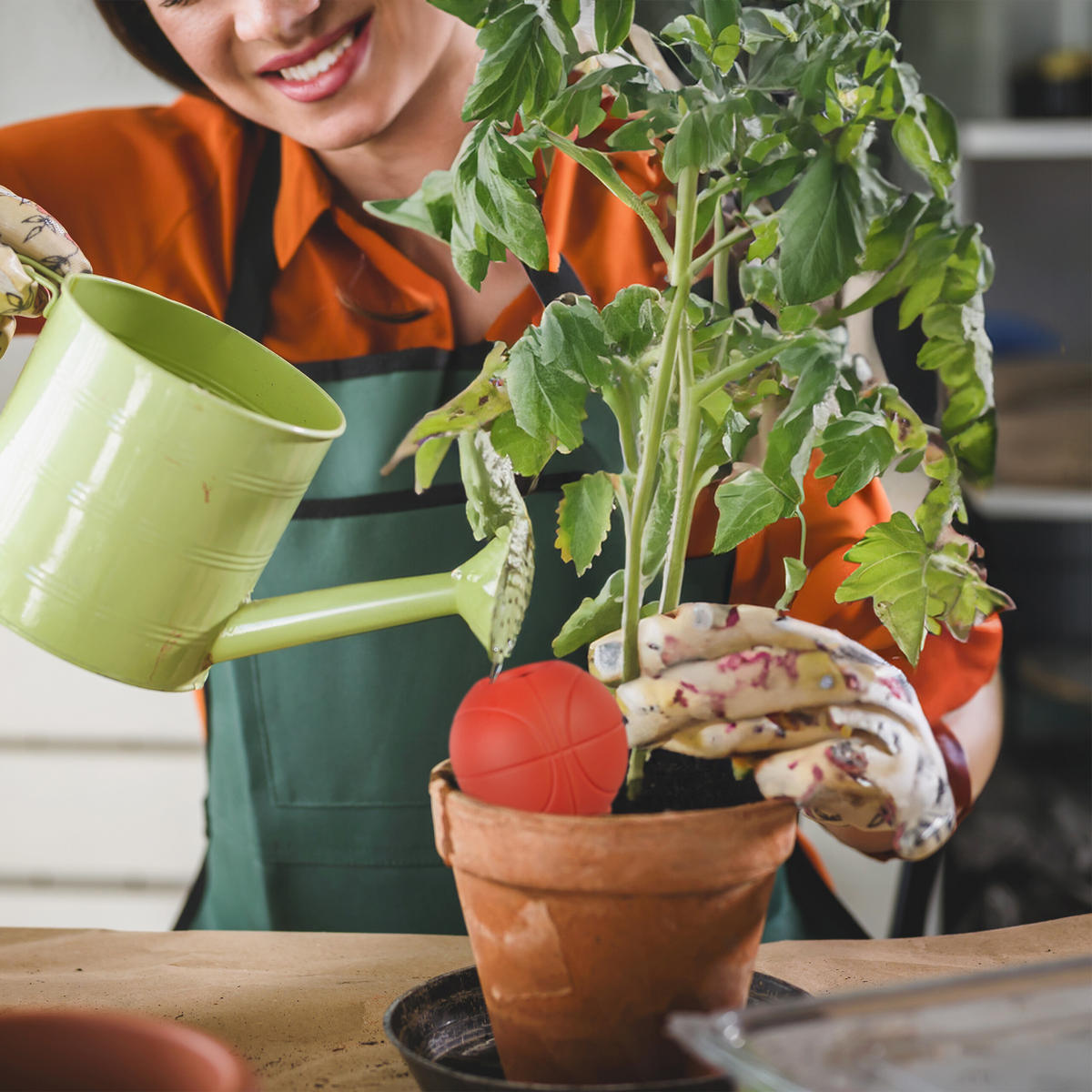 4XBASKETBALL-TONKEGEL - Multicolor, Keramik (7/17.5/7cm) - Relaxdays