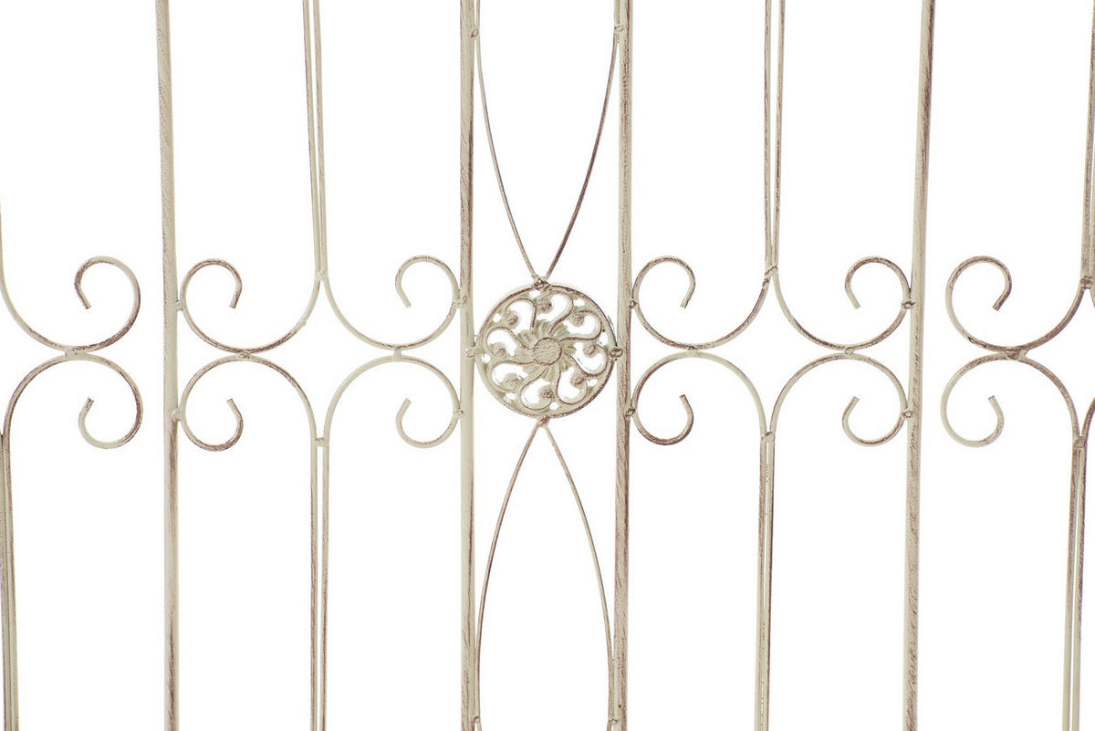 GARTENZAUN Metall antik-creme - Creme, Metall (124/116cm) - CLP