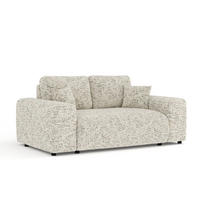 2-SITZER-SOFA Zanzibar Beige Webstoff - Beige/Schwarz, Holz/Holzwerkstoff (178/79/108cm) - Maison de Reve