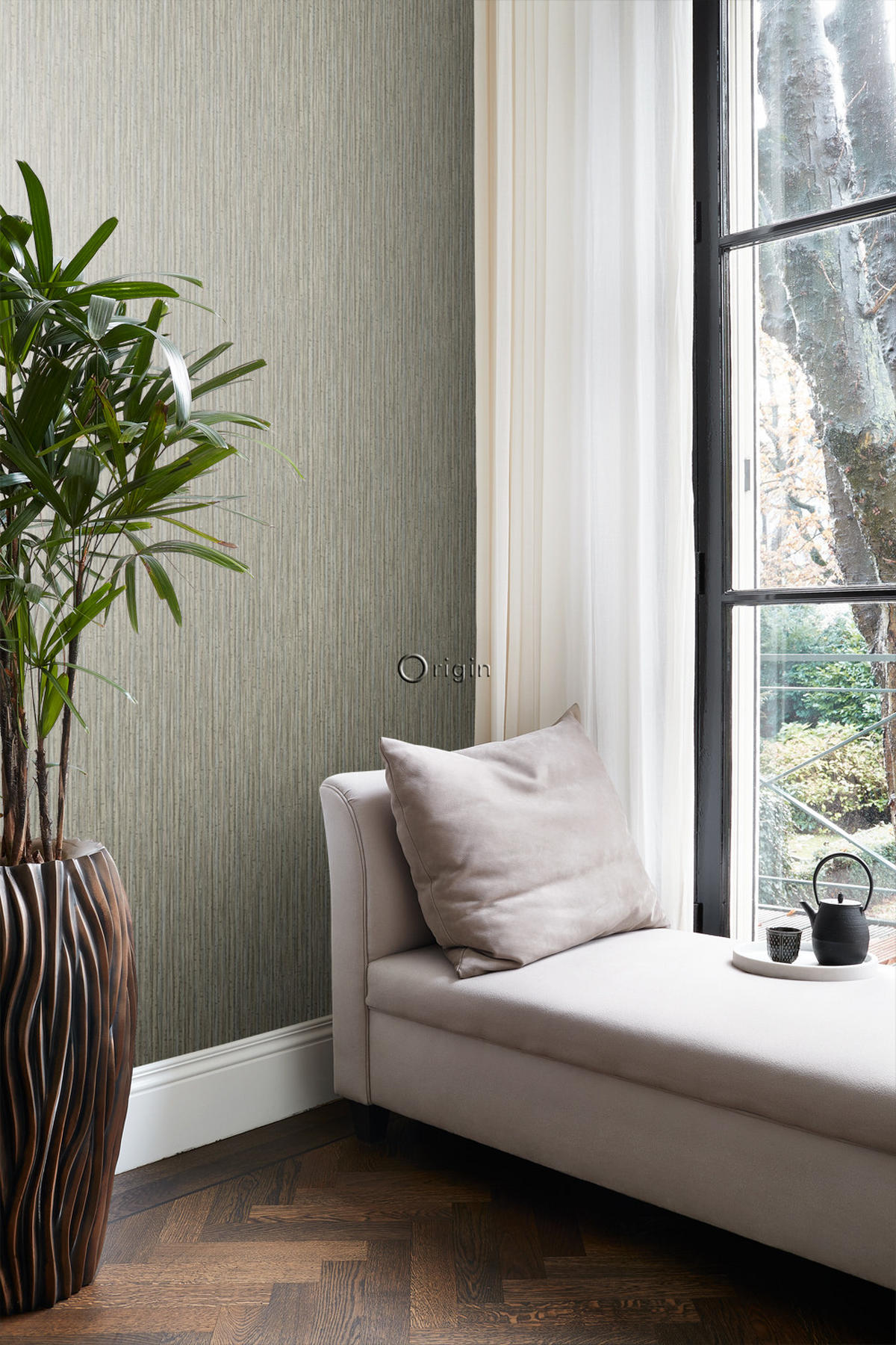 TAPETE Bambusmuster 53 cm x 10.05 m - Gelb, Papier (53/1000cm) - Origin Wallcoverings