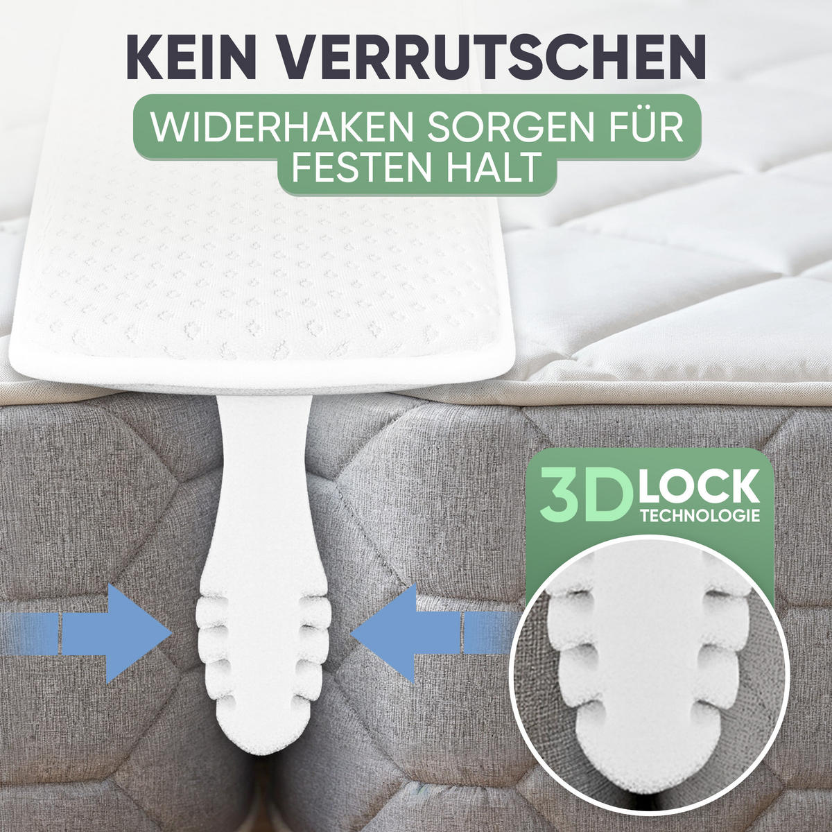 MATRATZENKEIL RITZENFÜLLER 200 cm - Weiß, Textil (18/200cm) - Blumtal