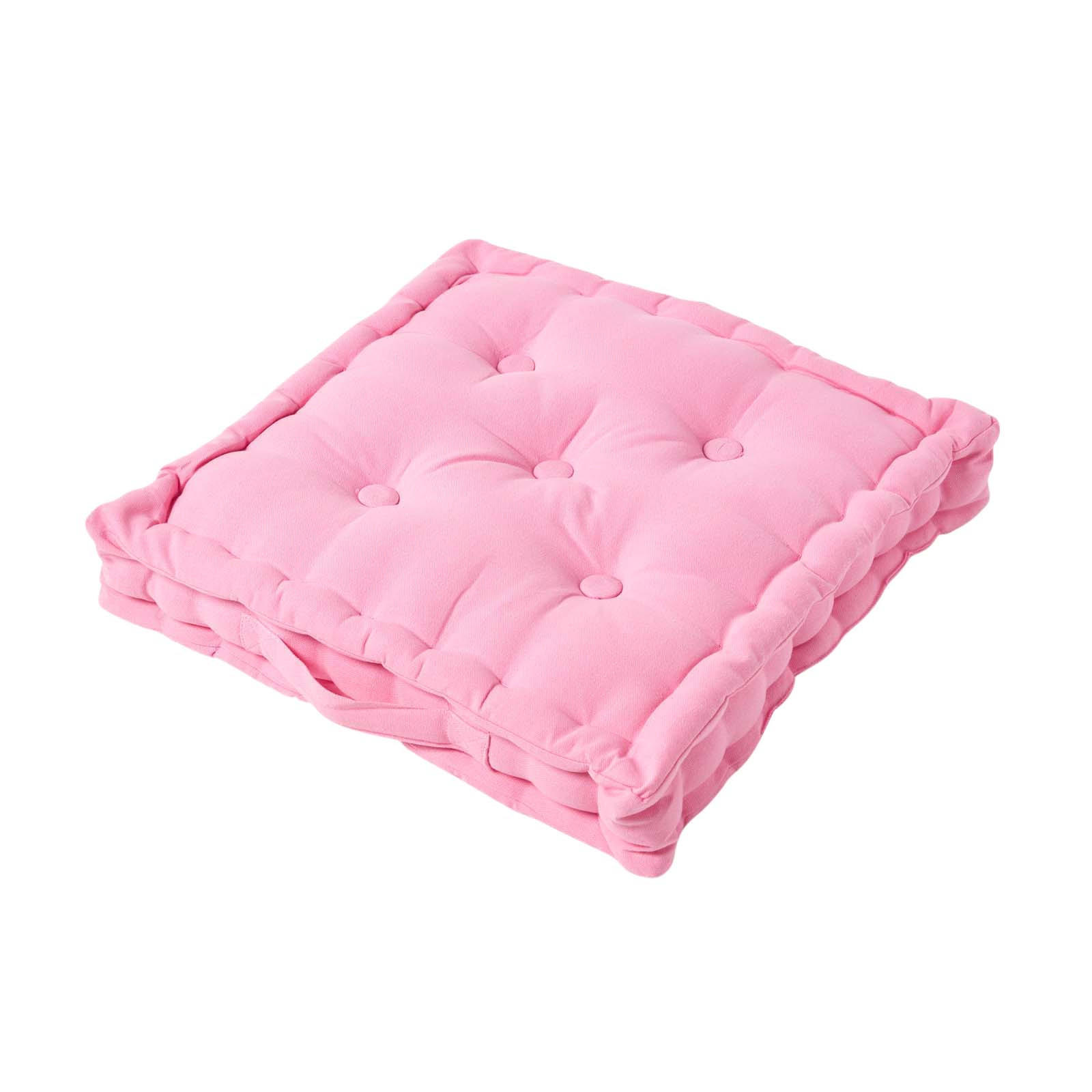 SITZKISSEN rosa 40/40/8 cm – Bodenkissen unifarben - Hellrosa, Textil (40/40/8cm) - Homescapes