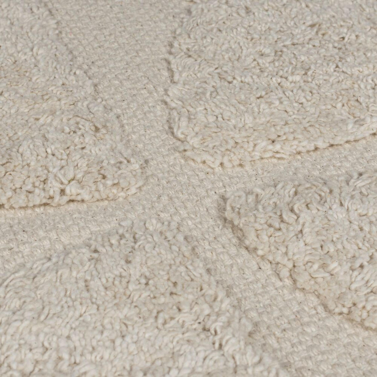 BAUMWOLLTEPPICH Bogen-Design naturfarben ITCHEN, Naturfarben 120x170 cm - Naturfarben, Textil (120/170cm) - KADIMA DESIGN