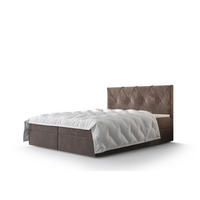 BOXBETT ALTEA 180x200, mit Matratze H3, Bonell und Topper, Monolith 15 - Braun, Holz/Kunststoff (180/200cm) - Bedante