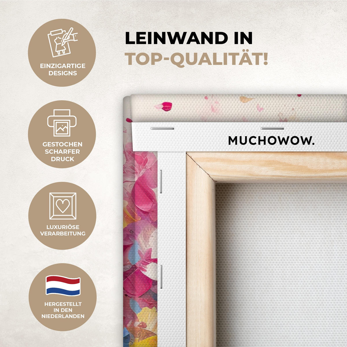 LEINWANDBILD Aquarell - Baum - Kunst - Abstrakt Room Decor 30x40 cm - Multicolor, Textil (30/40cm) - MuchoWow