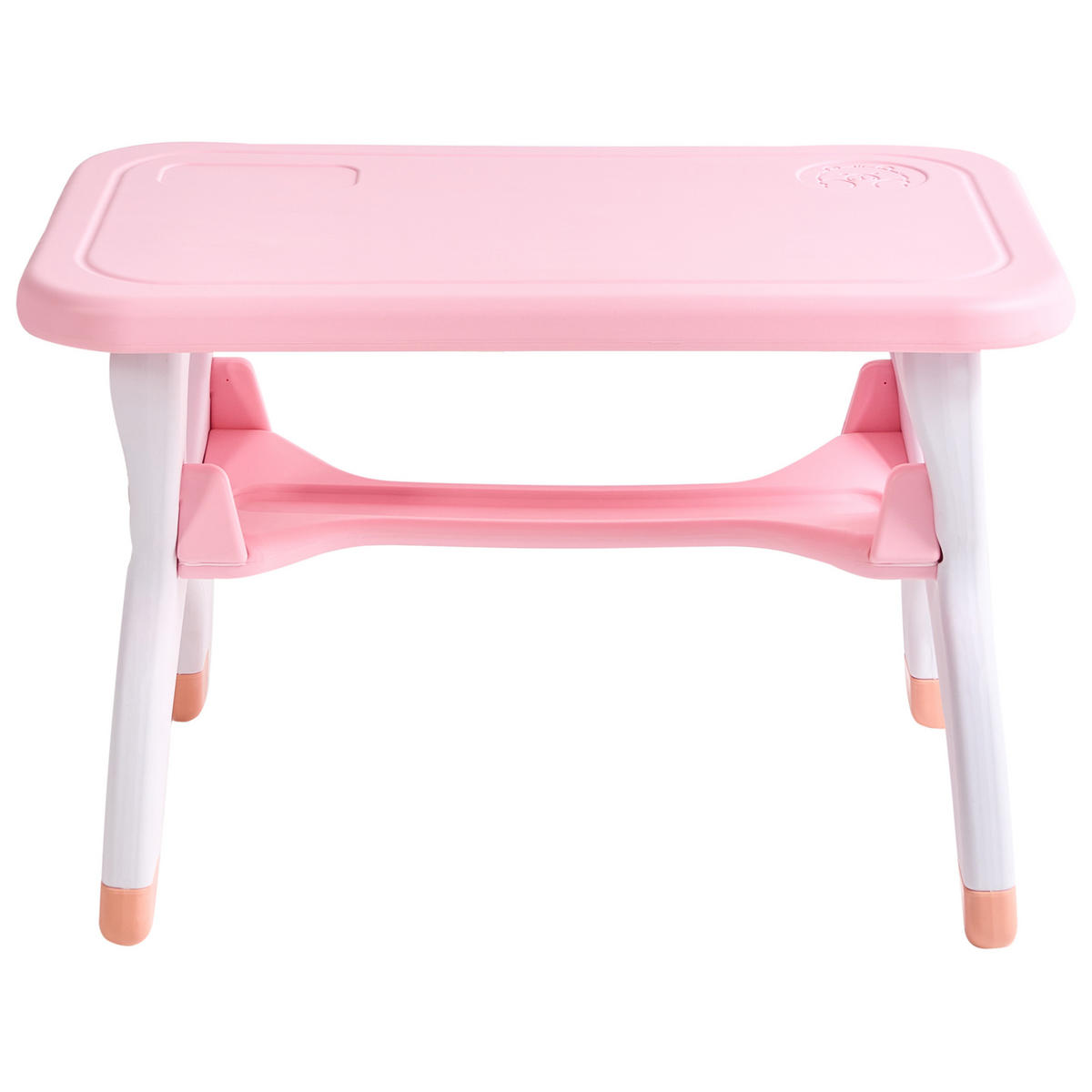 KINDERTISCH mit Stühlen Rosa Bollon - Pink/Weiß, Kunststoff (79/50/48cm) - Beliani