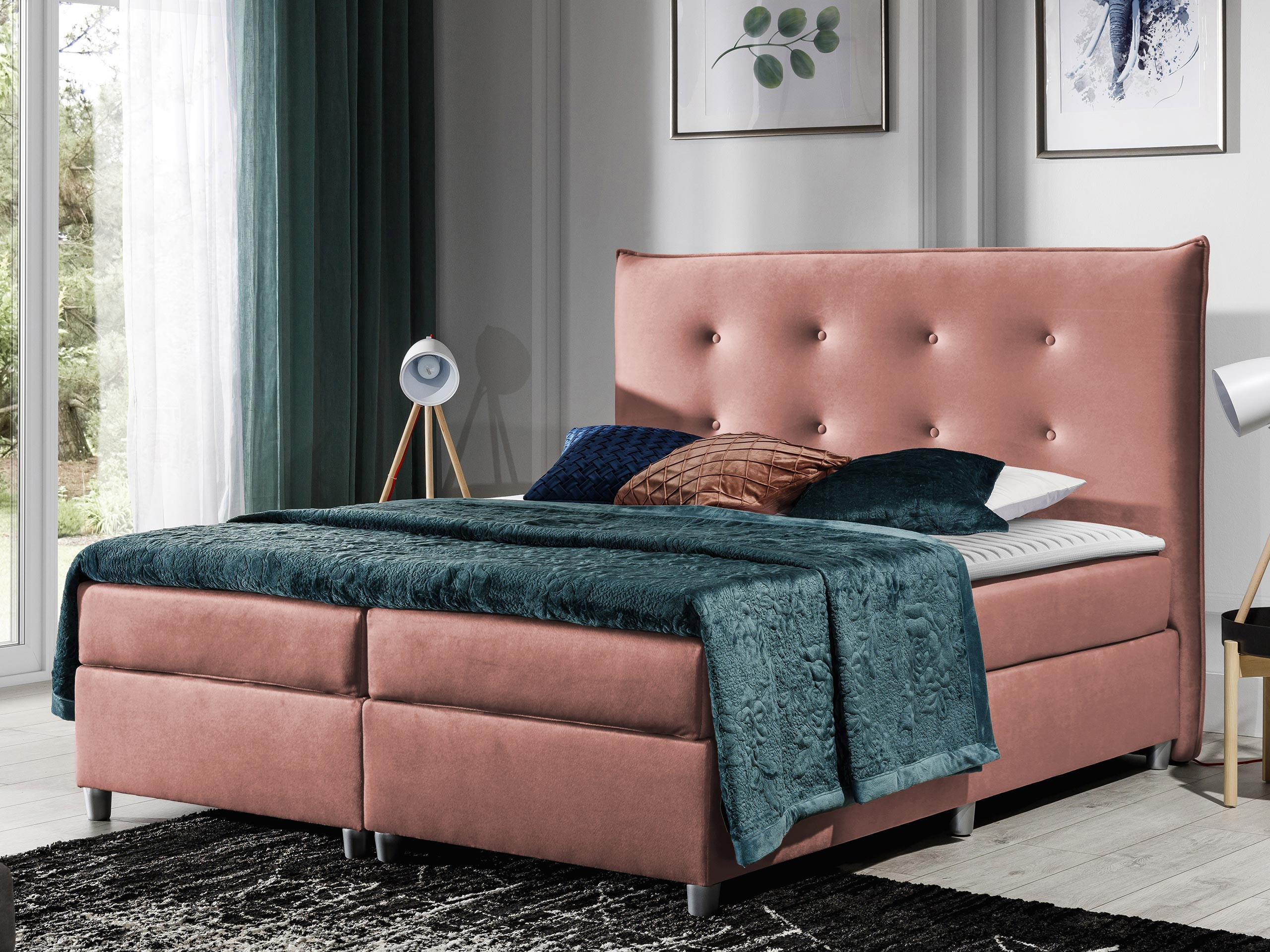 BOXBETT Prato - Rosa, Holz (140/200cm) - MIRJAN24