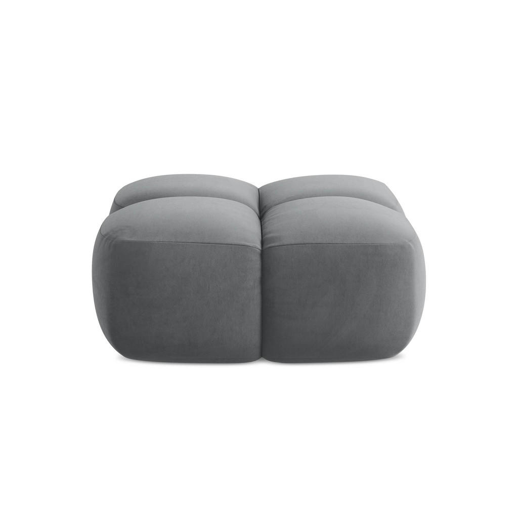 Thumbnail - Makamii Pouf, Edelstahl, Textil, 1-Sitzer, 90x39x90 cm, Hergestellt in Europa, Oeko-Tex®, Wohnzimmer, Sofas & Couches, S...