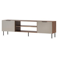 TV-LOWBOARD Almera 06 - Kaschmir/Nussbaumfarben, Holzwerkstoff/Metall (181/53/42cm) - MIRJAN24