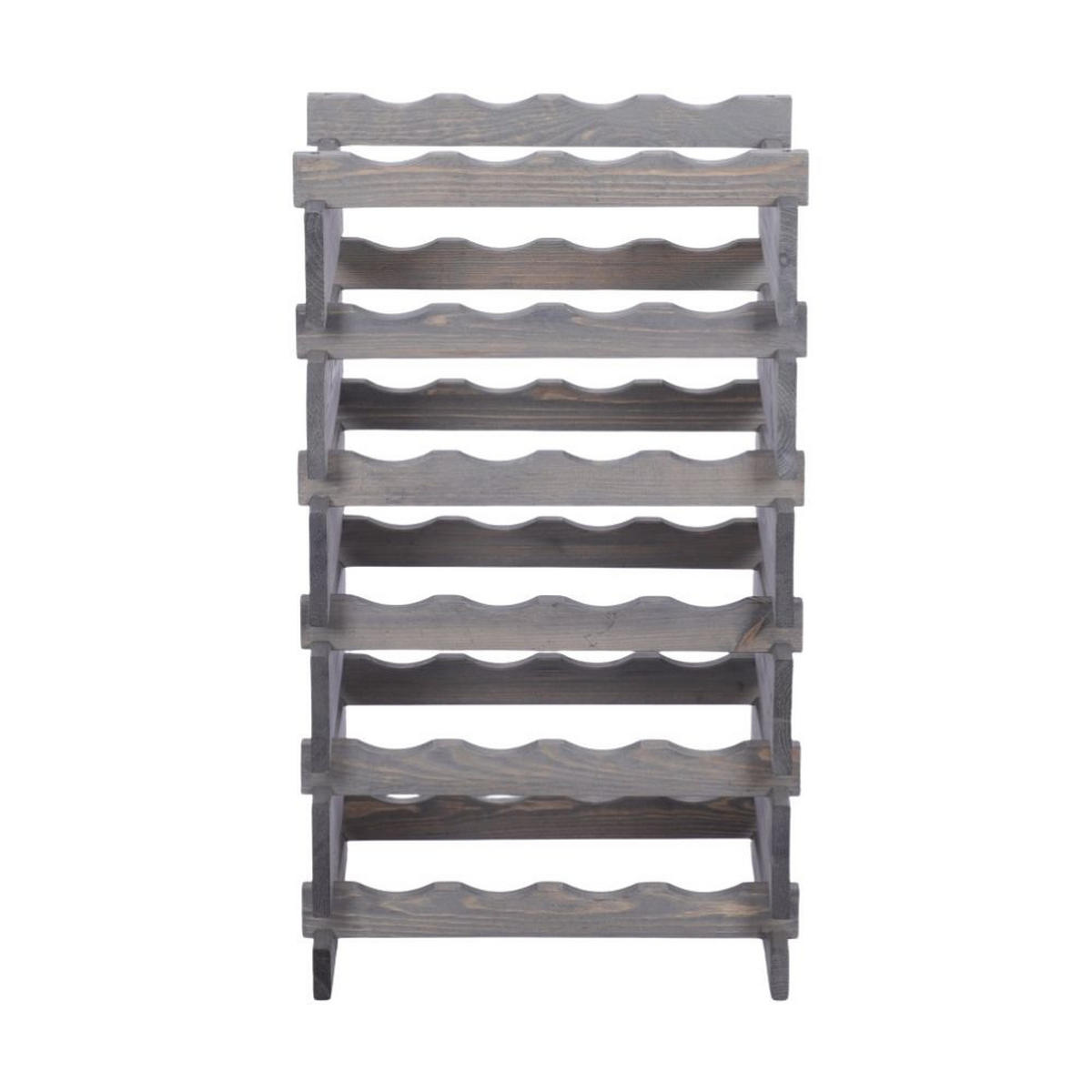 WEINREGAL VINOTECA FLEX PRO HxBxT 79x46x28cm 24 Flaschen auf 6 Ebenen Grau - Grau, Holz (46/79/28cm) - PROREGAL