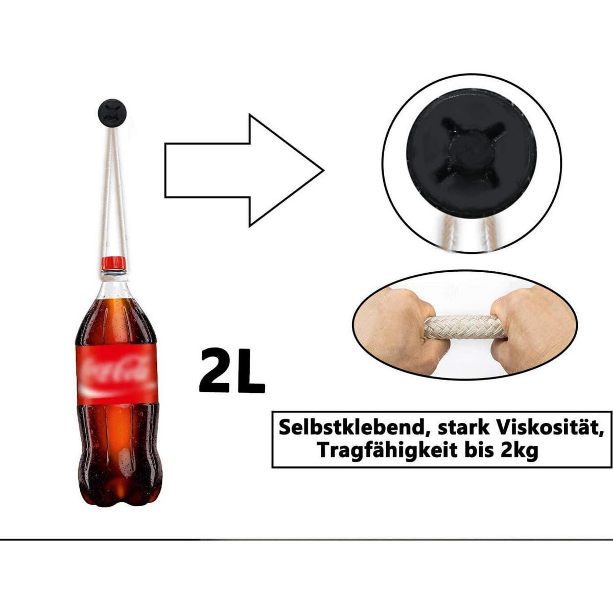 BEFESTIGUNGSKNÖPFE für Fliegengitter 36-teiliges Set Schwarz - Schwarz, Kunststoff (5/1/5cm)