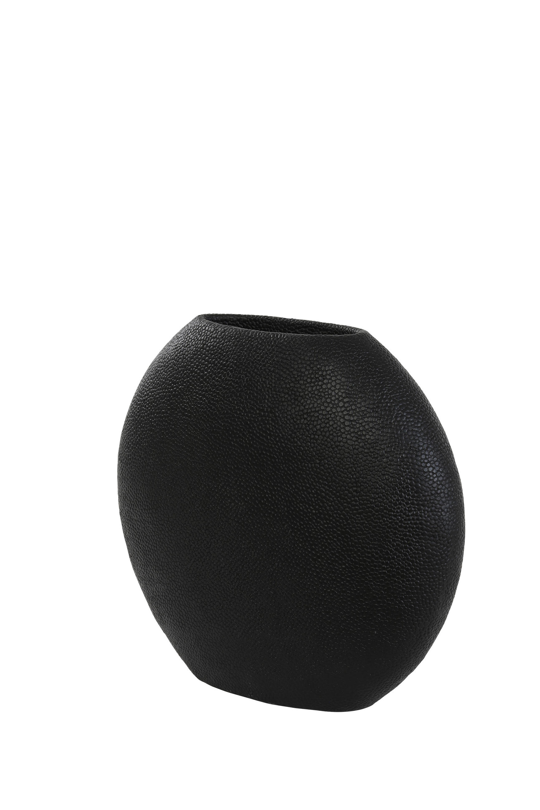 VASE Rayskin Schwarz 40/14/36 cm - Schwarz, Kunststoff (36cm) - Light & Living