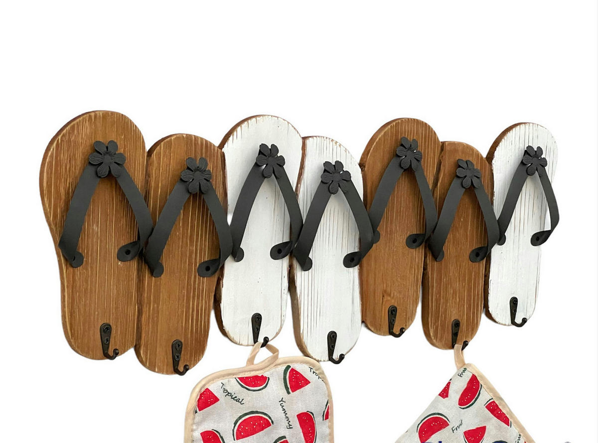 HAKENLEISTE Sandalen MR91 60 cm - Weiß, Holz (60/24/4.5cm) - DanDiBo