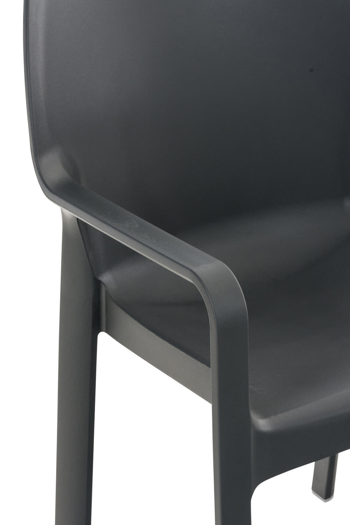 GARTENSTUHL Kunststoff dunkelgrau - Dunkelgrau, Kunststoff (57/84/53cm) - CLP