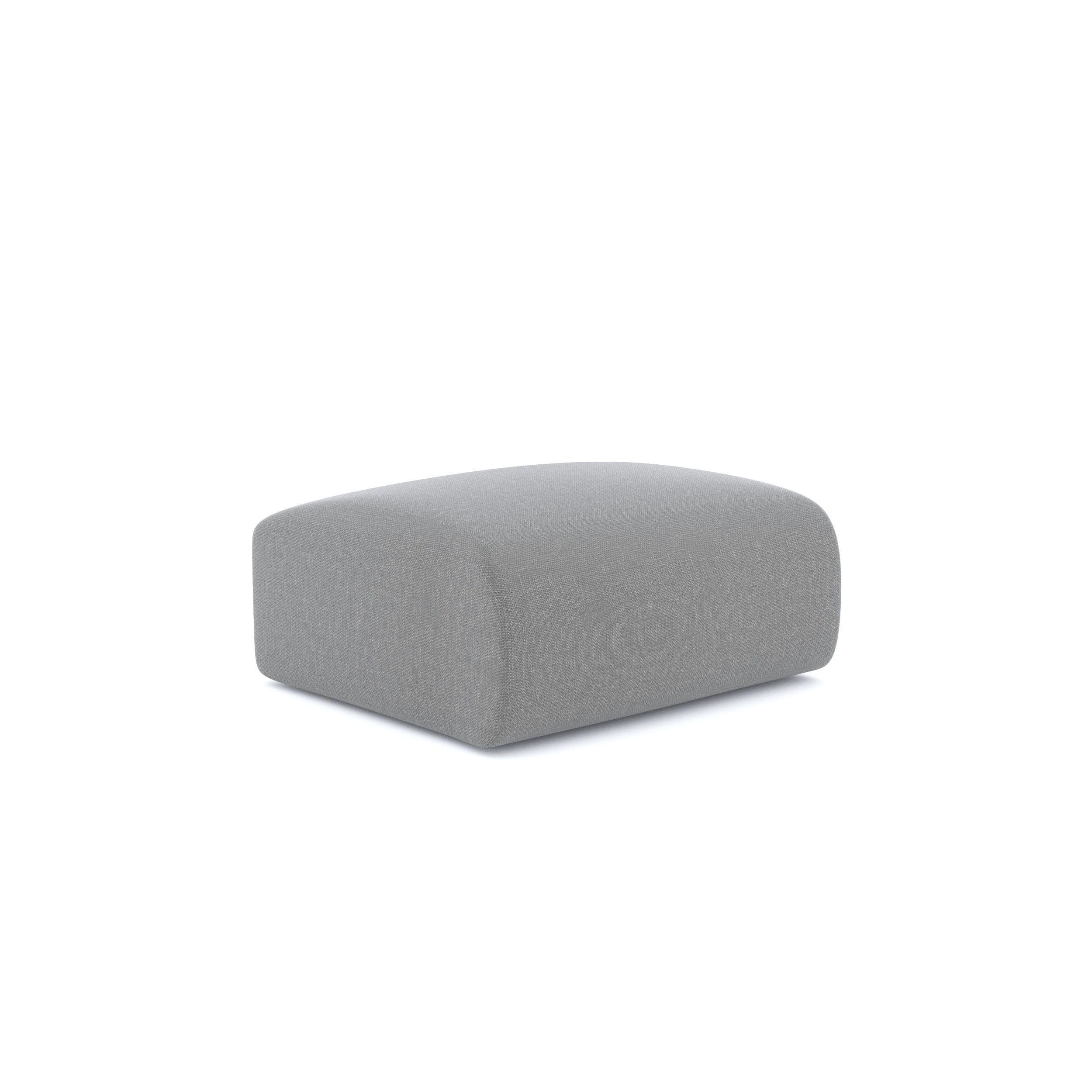 HOCKER Rastergewebe Hellgrau 75cm - Hellgrau/Grau, Textil (75/45/75cm) - Sia Home