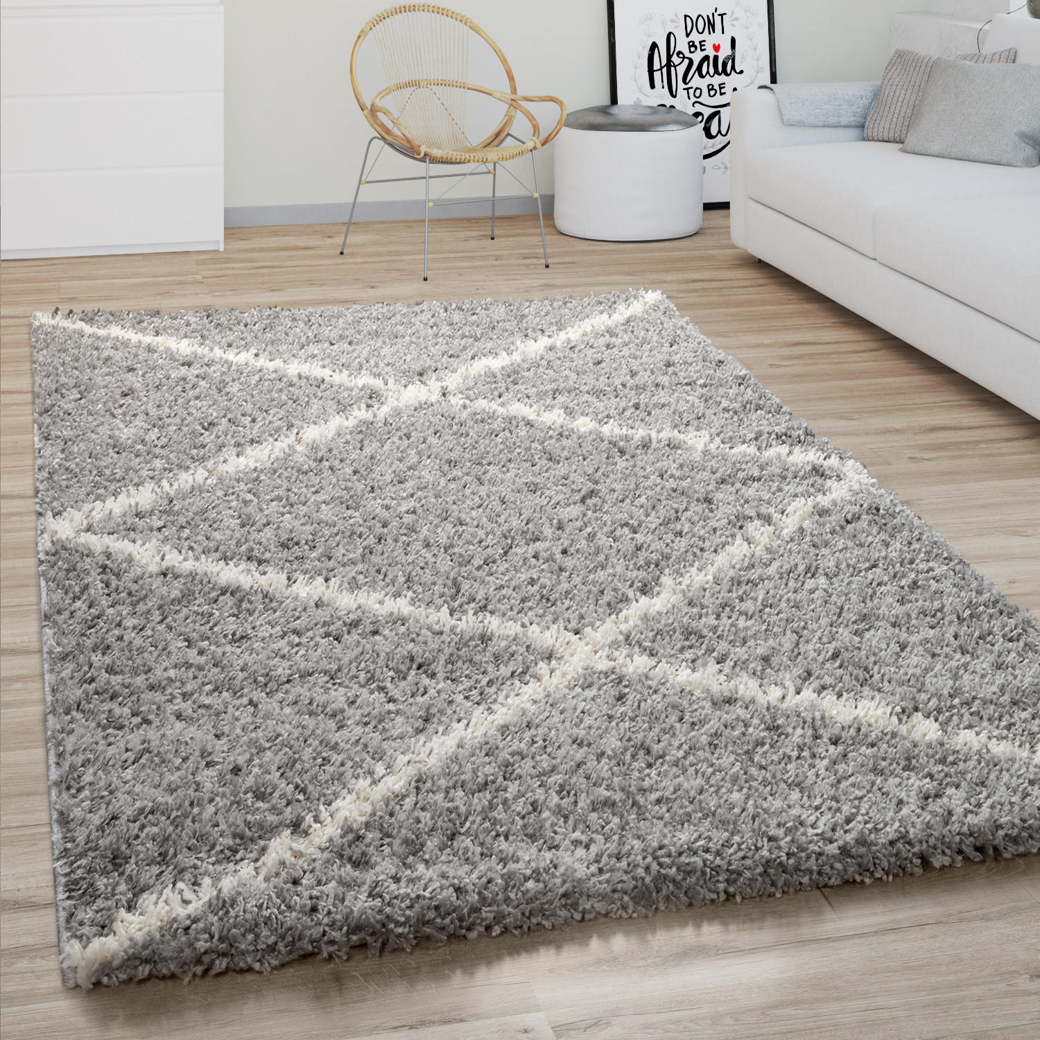 HOCHFLORTEPPICH 160/220 cm Kalmar 442 - Grau, Textil (160/220cm) - Paco Home