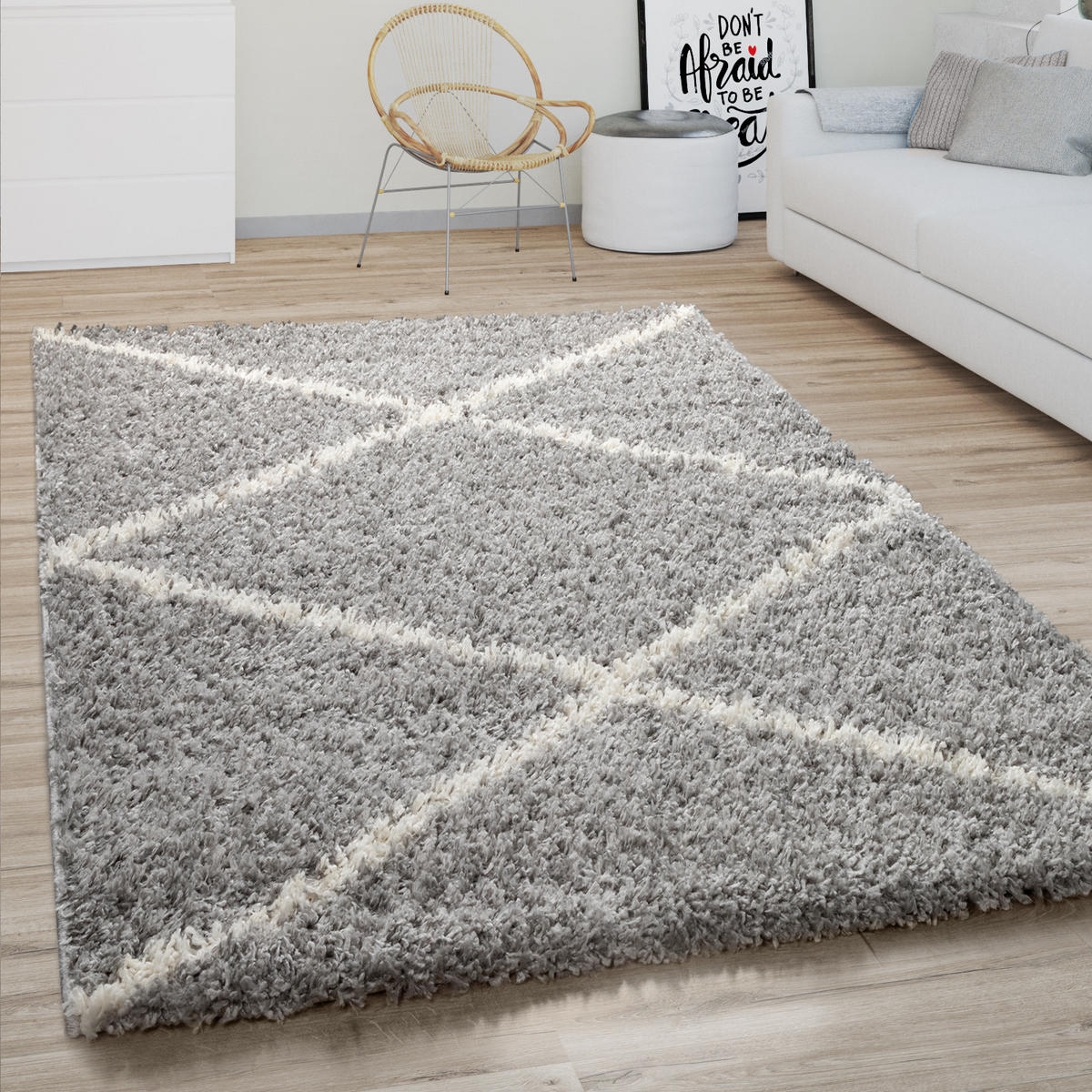 HOCHFLORTEPPICH 160/220 cm Kalmar 442 - Grau, Textil (160/220cm) - Paco Home