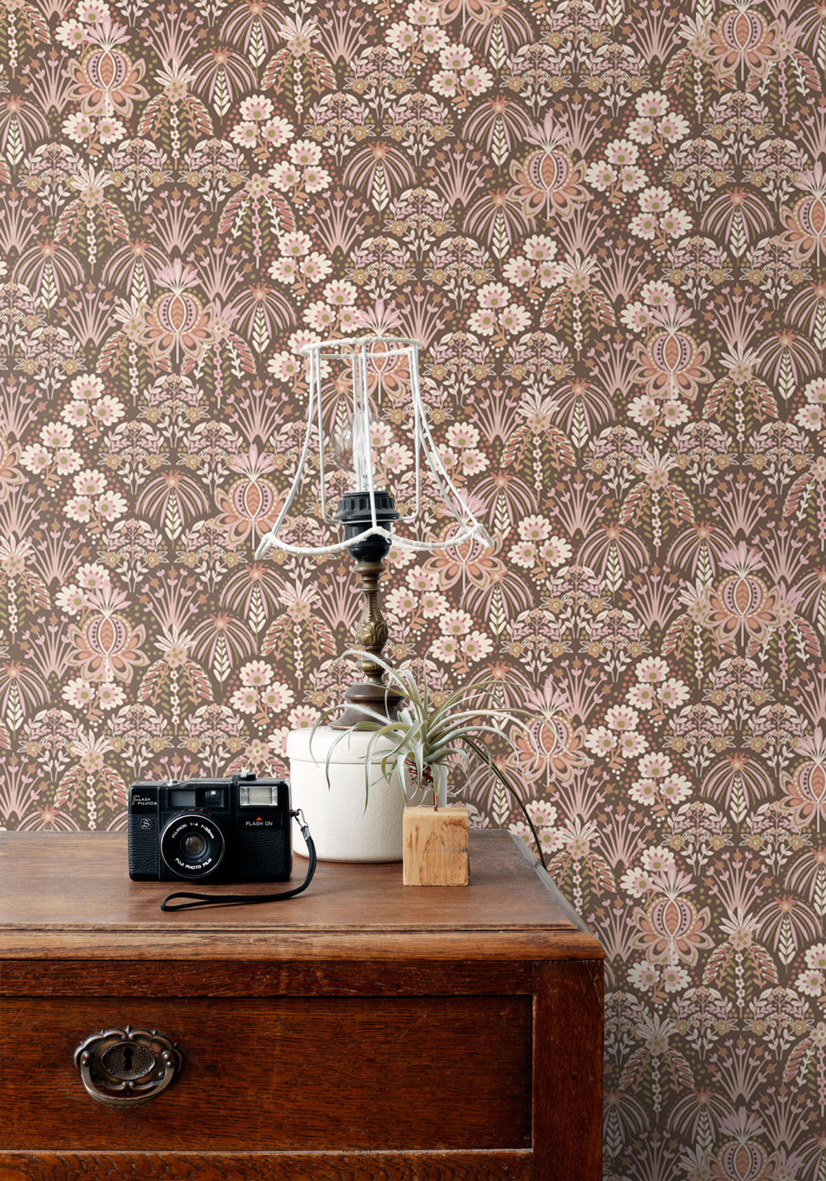 TAPETE Blumenmuster im Jugendstil 50 x 900 cm - Lila, Papier (50/900cm) - ESTAhome