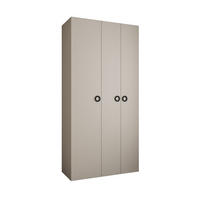 DREHTÜRENSCHRANK 245,5/120/40 3-türig - Kaschmir/Schwarz, Holz/Metall (120/245.5/40cm) - Abiks Möbel