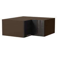 ECK-AUFSATZSCHRANK Essen W14/90/36 Graphit Hochglanz / Lava Matt 90 / 90 / 36cm - Dunkelgrau/Graphitfarben, Holz/Holzwerkstoff (90/36/90cm) - Feldmann-Wohnen