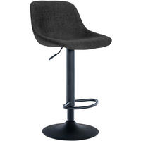 BARHOCKER Lotus Stoff schwarz - Schwarz, Textil/Metall (43/103/49cm) - TPFLiving