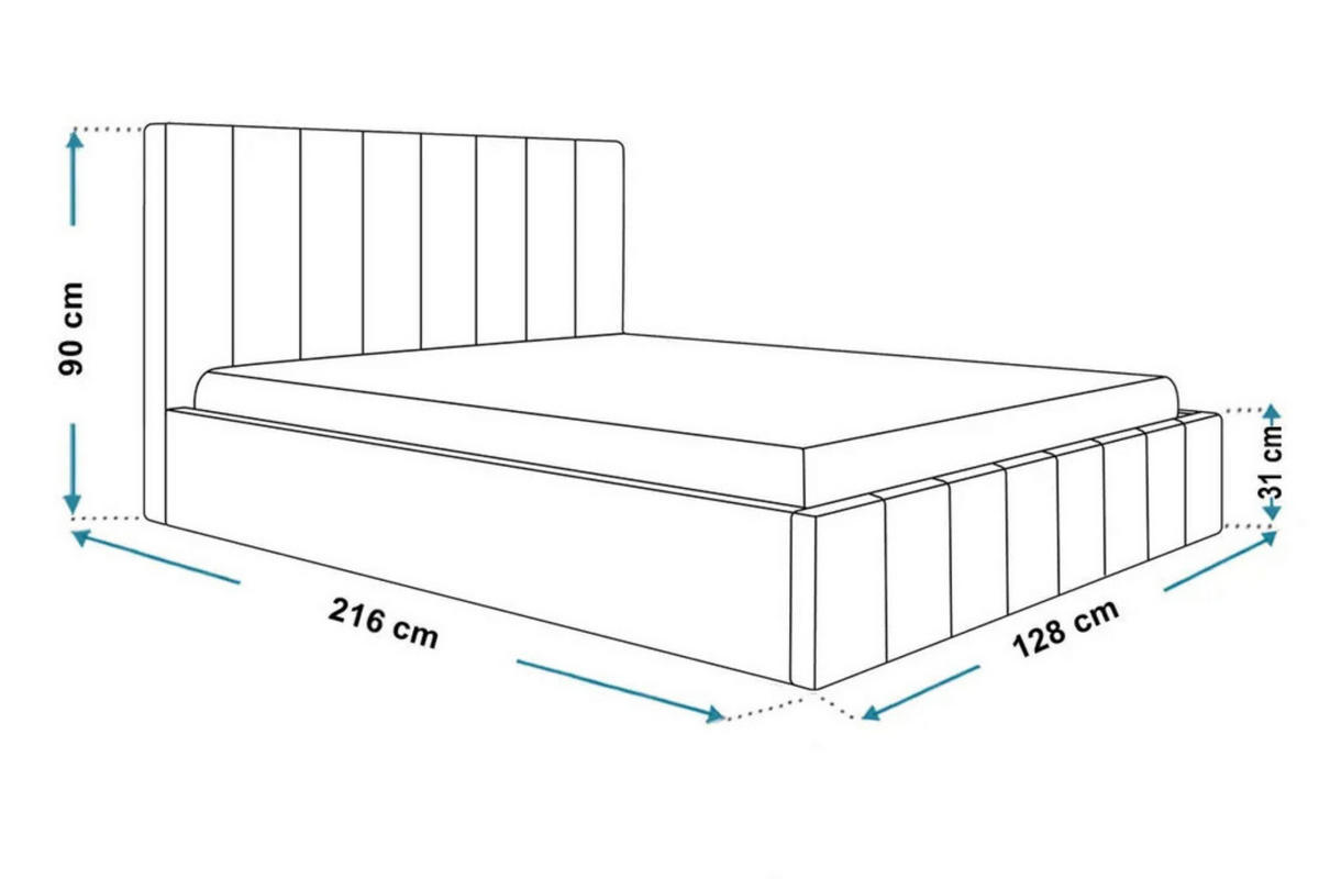 POLSTERBETT SIM 10 mit Kopfteil, 120 x 200 cm mit Bettkasten und Lattenrost aus Holz, Velourstoff, Farbe: Blau - Blau, Holz/Kunststoff (120/200cm) - Sepro Meble