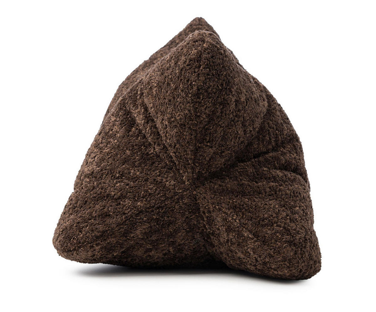 LESEKISSEN Glam DUNKELBRAUN 40X25CM - Dunkelbraun, Textil (40/25cm) - Ambiente Trendlife by Gözze