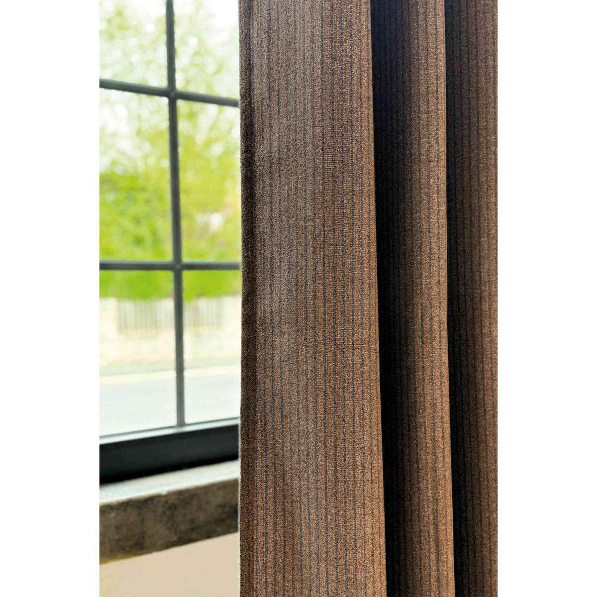 ÖSENSCHAL E-Fun blickdicht 140/250 cm   - Braun, Basics, Textil (140/250cm) - Esprit