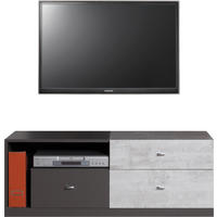 LOWBOARD FIUME 120/45/50 cm, Graphitfarben - Hellgrau/Graphitfarben, Holzwerkstoff (120/45/50cm) - MASSENO